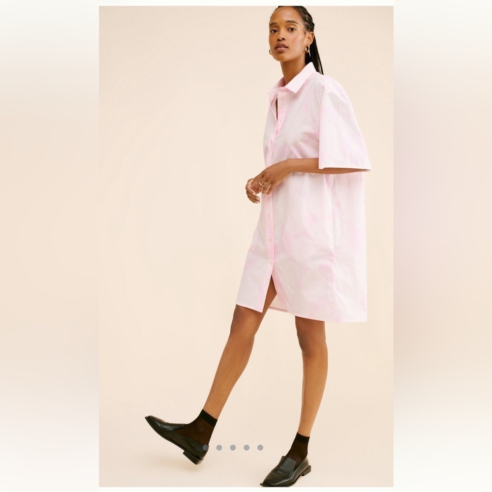 Marimekko Monoliitti Unikko Cotton Shirt Dress